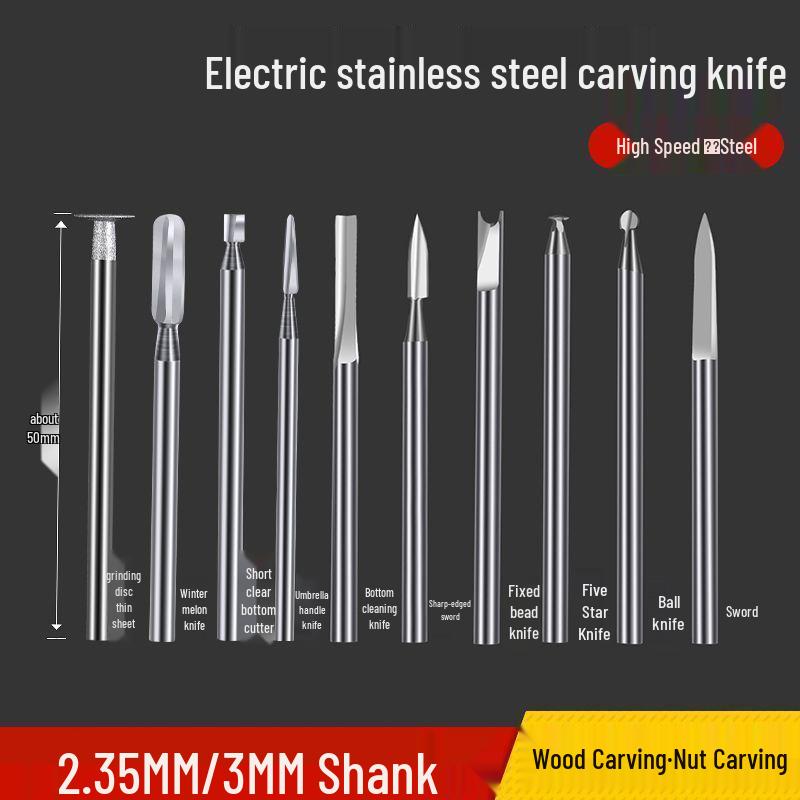 Electric Engraving Tool Set: Dental Machine, Engraving Knife, Steel Drill Bit, Walnut & Wood Carving, Woodworking Scribing & Sword Knife.
