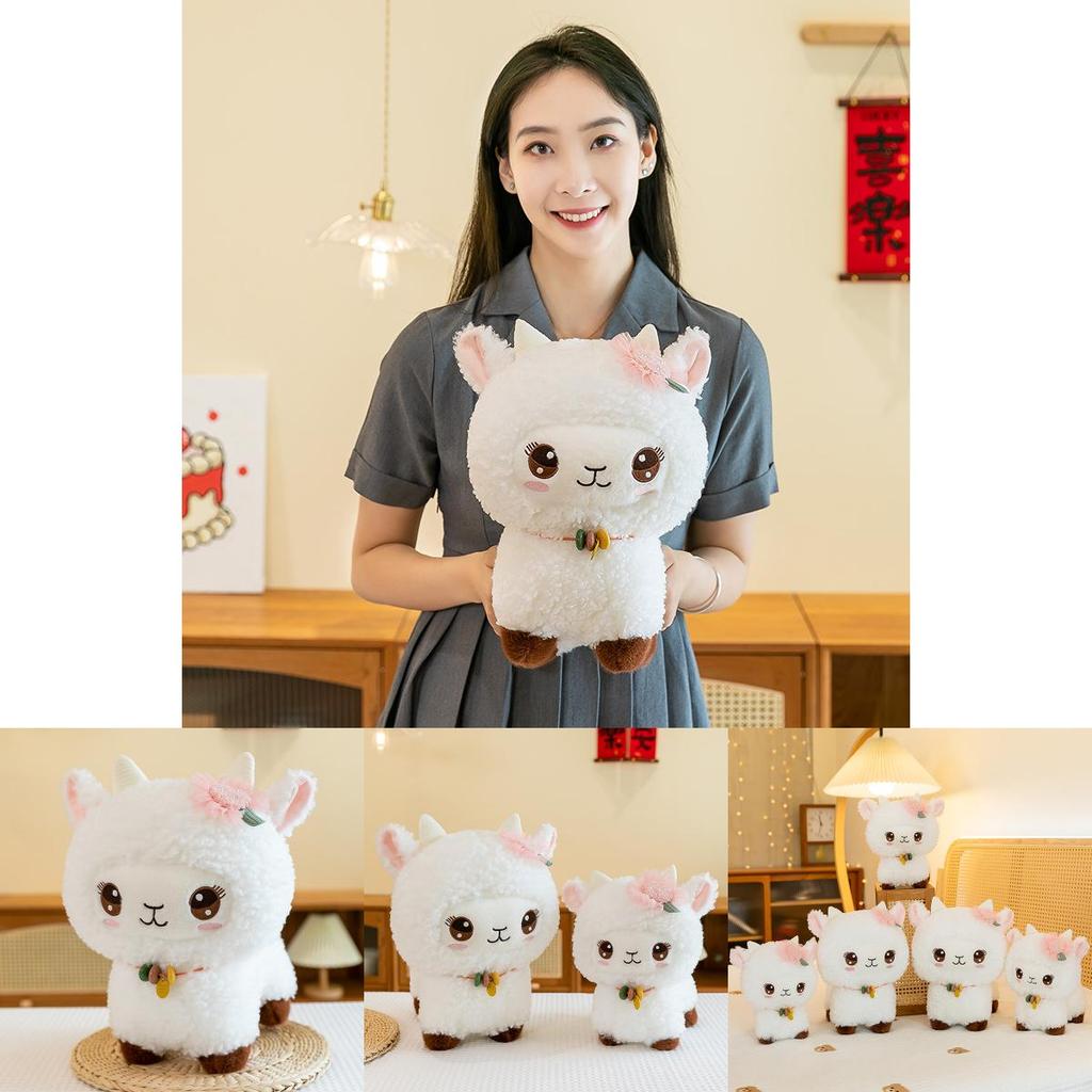 Adorable Short Plush Sheep Doll For Girls Perfect Birthday Gift And Wedding Decoration