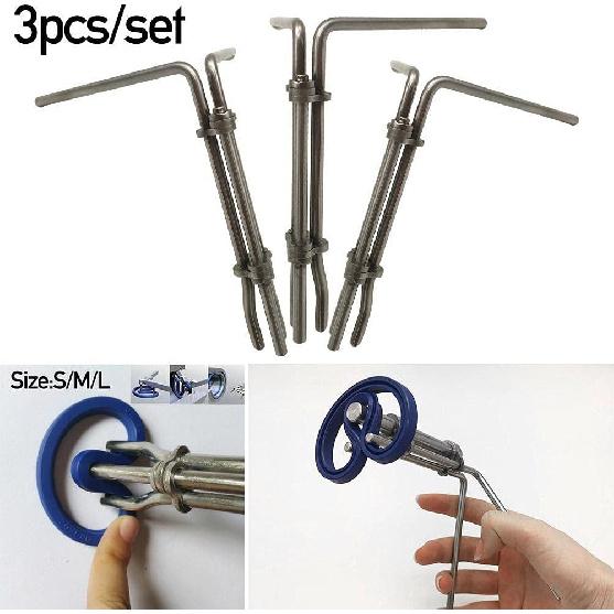 3 Pcs/Set Hydraulic Cylinder Piston Rod Seal Up U-Cup Installation Tool Auto Accessories Bucket Internial O-Rings Rebuild Installtion Tools Kit