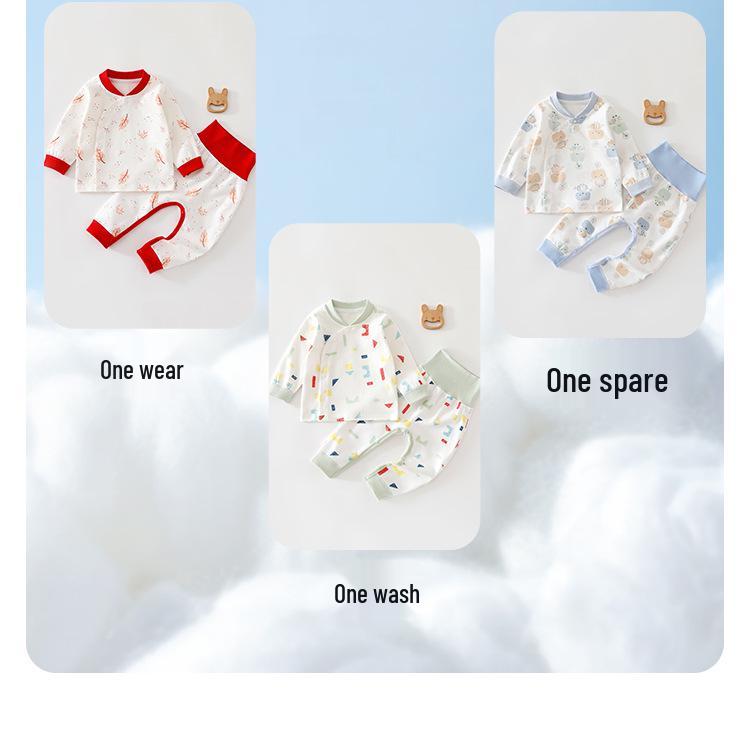 Newborn Pure Cotton Clothing Set for All-Season Wear - Boys & Girls Pajamas & Base Layer