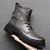 Stivali Invernali da Uomo alla Moda Pelliccia Marca Alta Qualità Vera Pelle Stivali da Biker da Uomo TrendShoes Scarpe Casual Stivaletti alla Caviglia da Uomo alla Moda