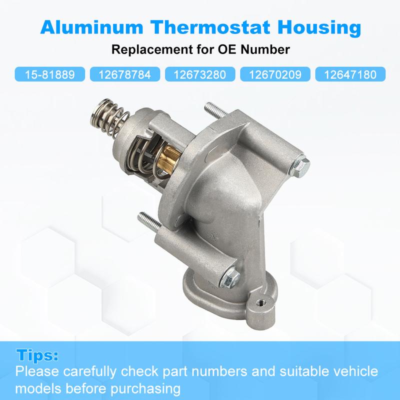Alloggiamento Termostato Raffreddamento Motore in Alluminio Per Chevy Camaro Colorado Sostituzione Per 15-81889 12678784 12673280 12670209