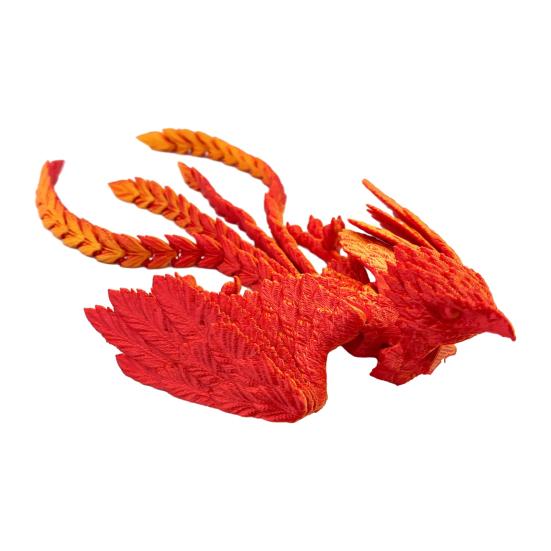 3D Printed Phoenix Toy Articulated Flexible Fidget Bird Figurine Cool Animal Statue Stress Relief Desktop Decoration for Adults