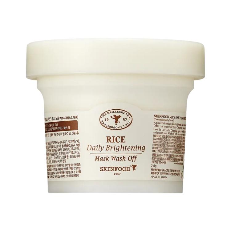 

[Skin Food] Rice Daily Brightening Mask Wash-Off Exfoliating & Glow Boosting Face Mask – 210g