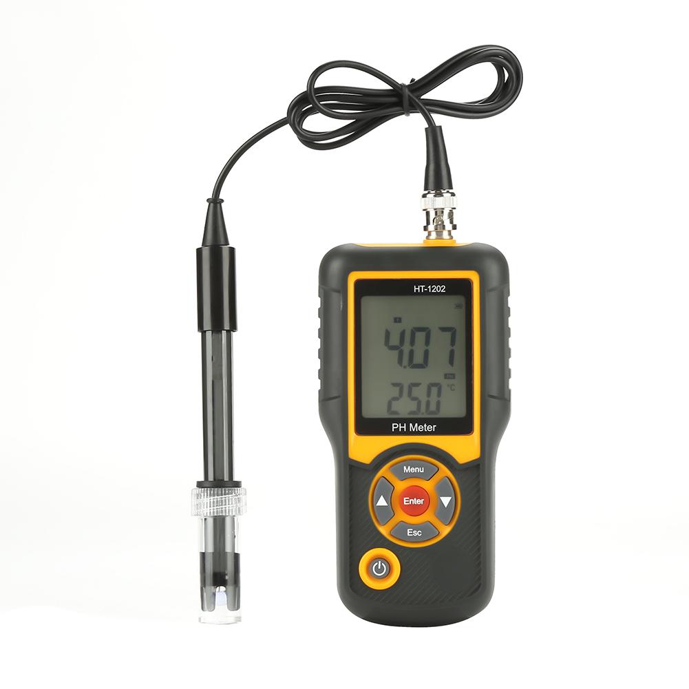 HT‑1202 High Precision Digital Water Quality Tester PH MV Tester Temperature Meter 0 14PH