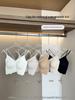 Women's Lace Backless Cross Strap Camisole Bra