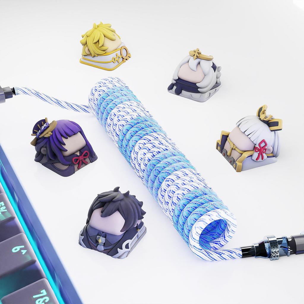 Genshin Impact Artisan Keycap Resin Custom Personalized Keyboard Cap Cute Anime KeyCap for Mechanical Keyboard Accessories Gifts
