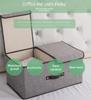 Foldable Cotton & Linen Storage Box: Portable Double Cover for Toys & Clothes