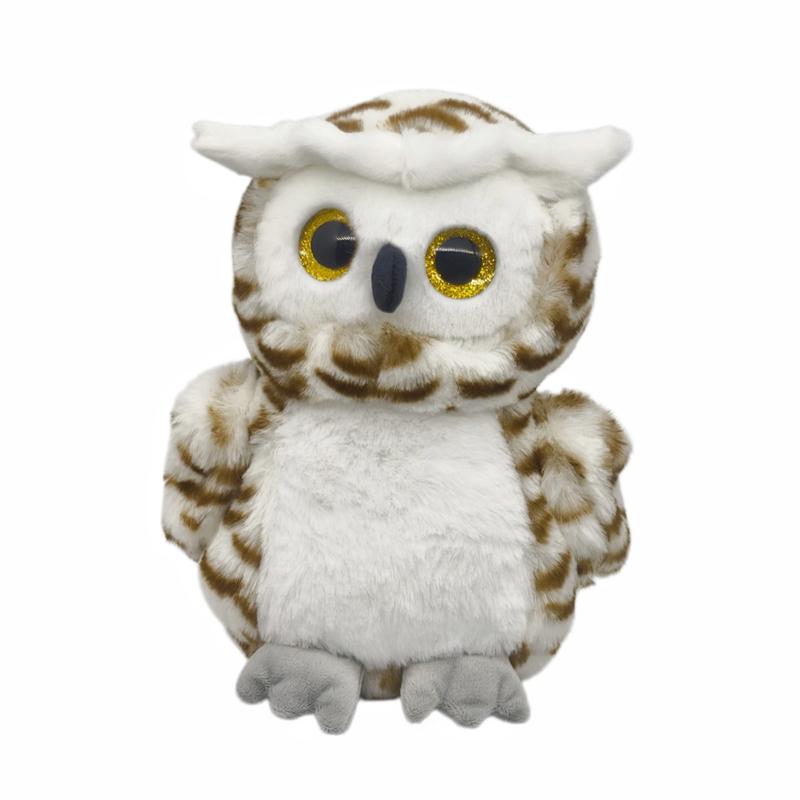 Simulation Big Eyes Owl Plush Toys Cute Snow Owl Stuffed Animal Natural Bird Plushie Wildlife Soft Dolls Kids Gifts Birthday