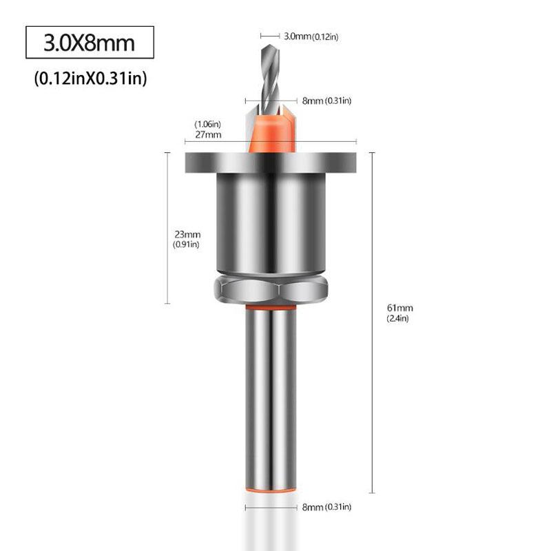 

8 мм хвостовик HSS зенковка деревообрабатывающая фреза фреза экстрактор винтов Remon Demolition 8*3