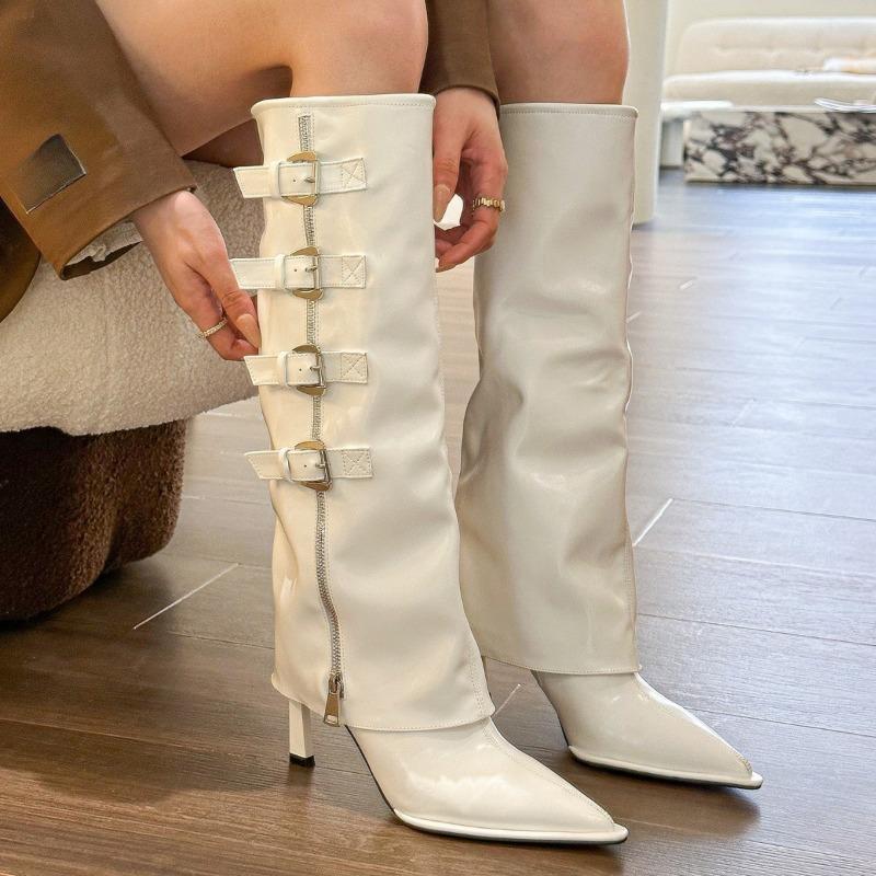 High Heels, Trouser Boots, New Women's Shoes with Belt Buckles, Niche Boots