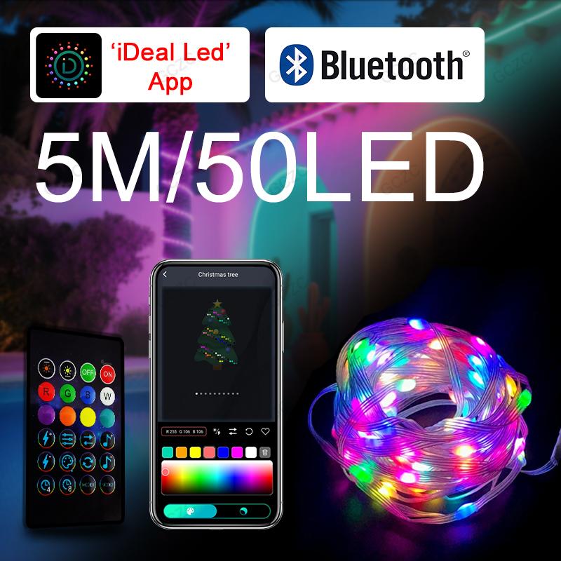 

5m/10m USB LED Light String APP Copper Silver Wire Garland Lights Waterproof Fairy Lights Christmas Wedding Party Decoration
