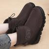Shoes Women's Winter Cotton Boots New Velvet Thickened Medium Top Thick-soled Cotton Shoes Waterproof, Non-slip and Warm One Pedal