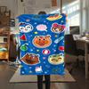 1PC Anpanman Print Flannel Blanket, High quality All Seasons, Home Decor, Warmth and Comfort, Perfect for Christmas Gifts