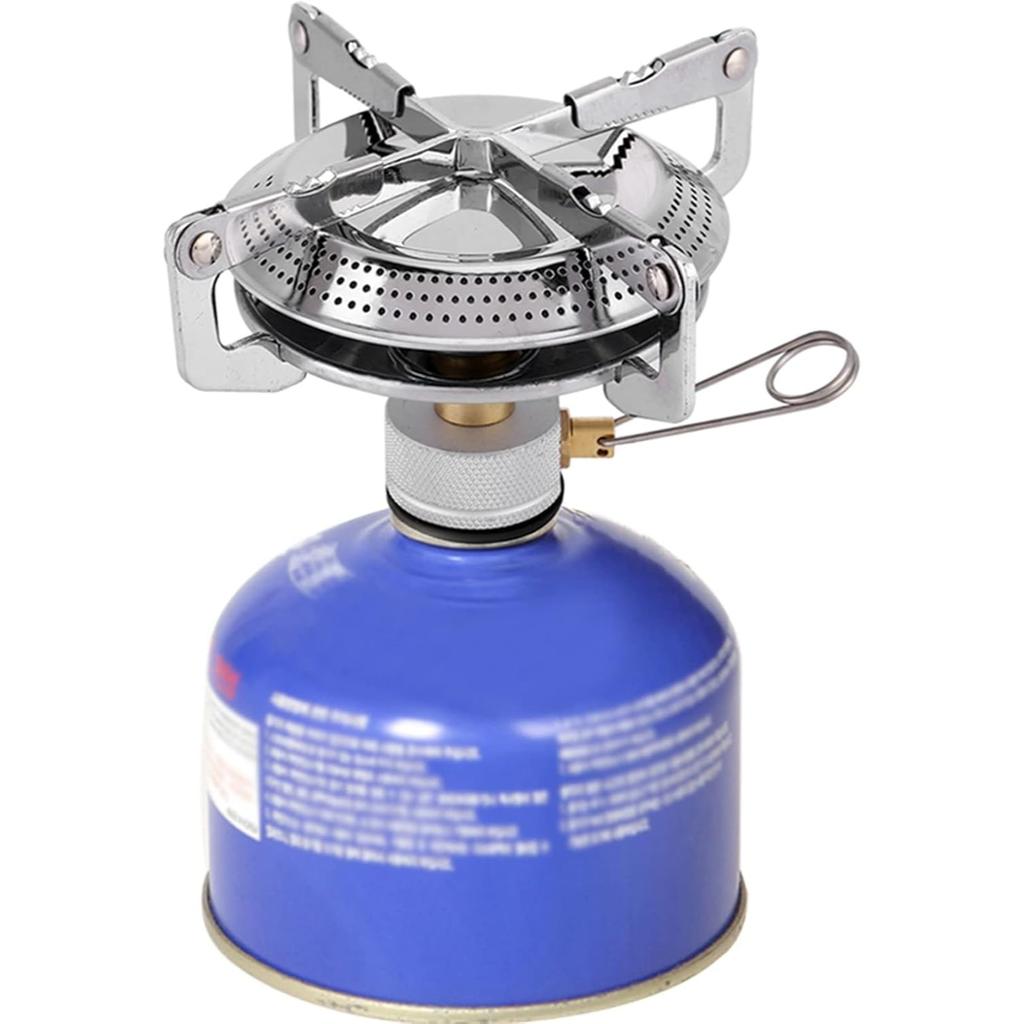 Windproof Outdoor Camping Gas Stove Portable Foldable Backpack Electronic Stove Head for Cooking Picnic Hiking Mountaineering Equipment