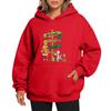 Ladies' Christmas Style Printed Hoodie With Wool And Pockets For Women
