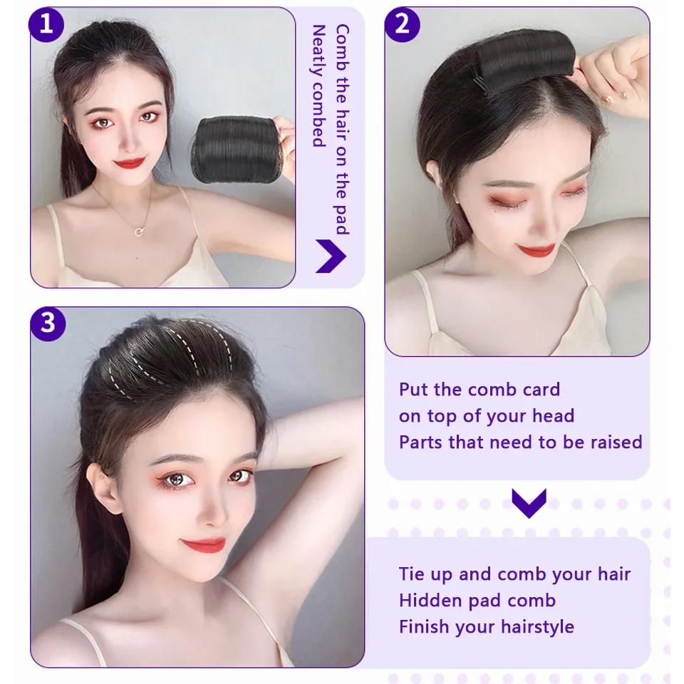 Upgrade Flauschiger Haarpolster Clip Volumen Haareinsatz Kamm Frauen Unsichtbar Nahtlos Flauschiges Pad Haarstyling Werkzeuge