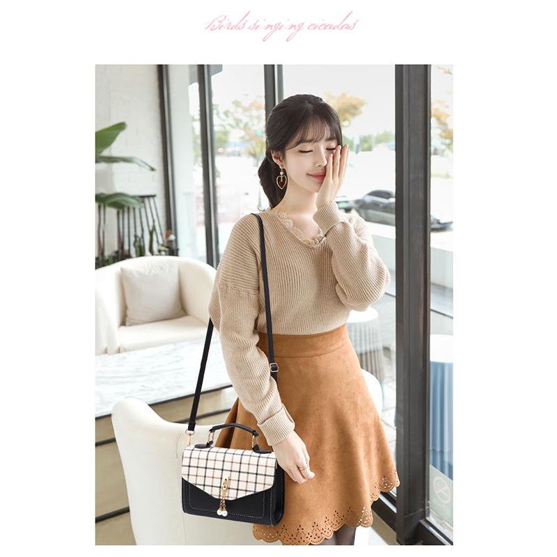 Women's Bag, One Shoulder Crossbody, Portable Small Square Bag, Simple for Students