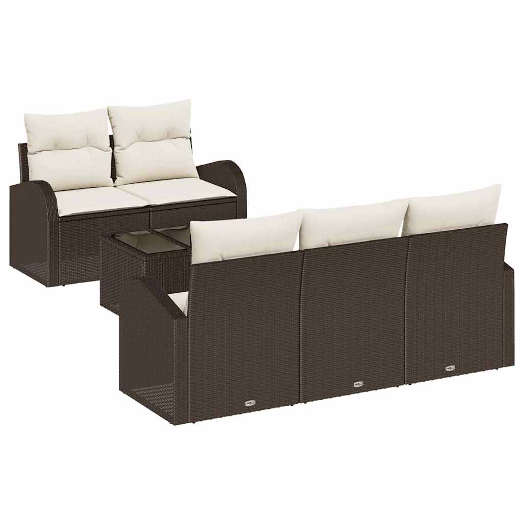 Garden Sofa Set Brown 55 x 55 x 37 cm Poly Rattan