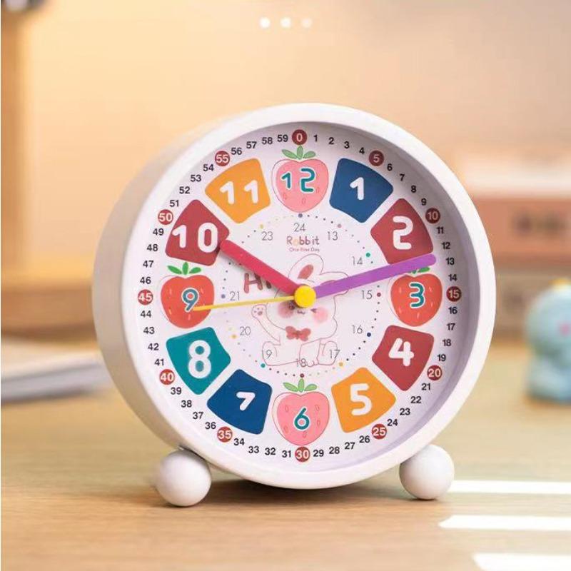 Early Childhood Alarm Clock for Students Special Children's Time Management for Boys and Girls To Go To School. Metal Bedside Mute Clock