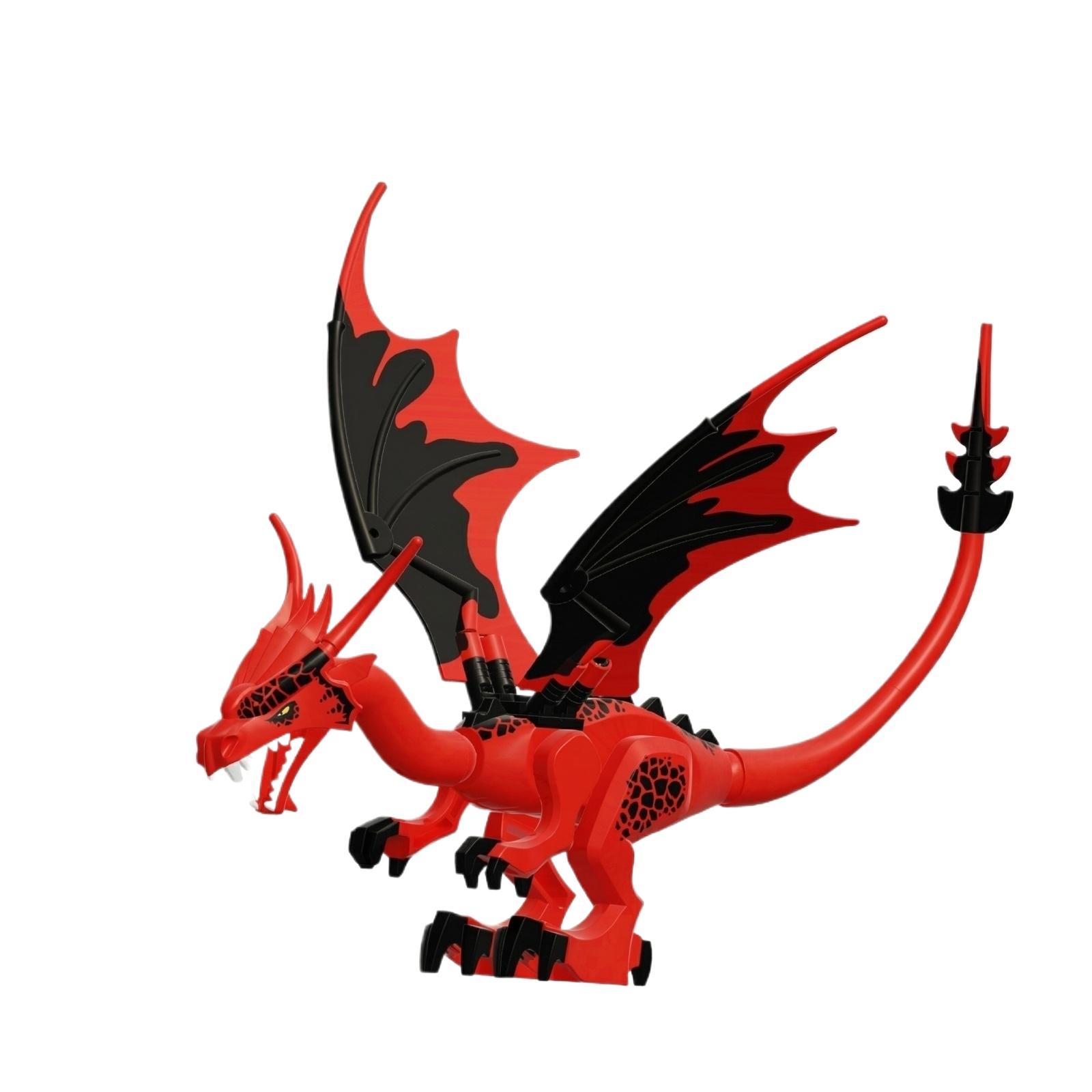 

Red Dragon And Dragon Puzzle Building Figurine Toy One Size червоний