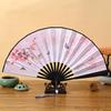 Folding Fan In Ancient Style for Boys, Dragon Design, Student Style, Bold Black Double-Sided Summer Plastic Fan, New Model