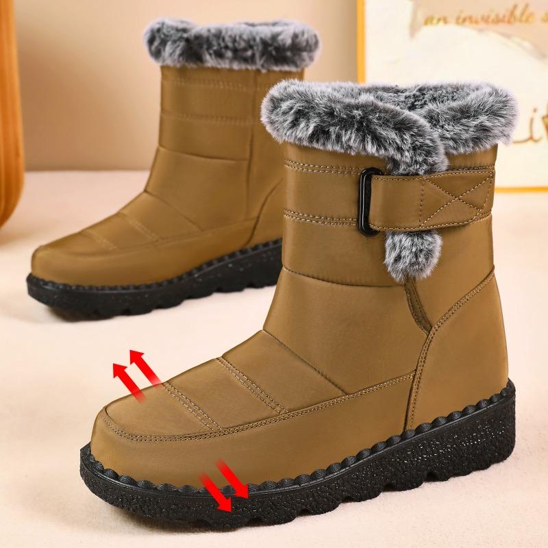 Cotton boots women's winter women's shoes fleece thickened boots polyurethane lightweight cotton shoes warm snow boots