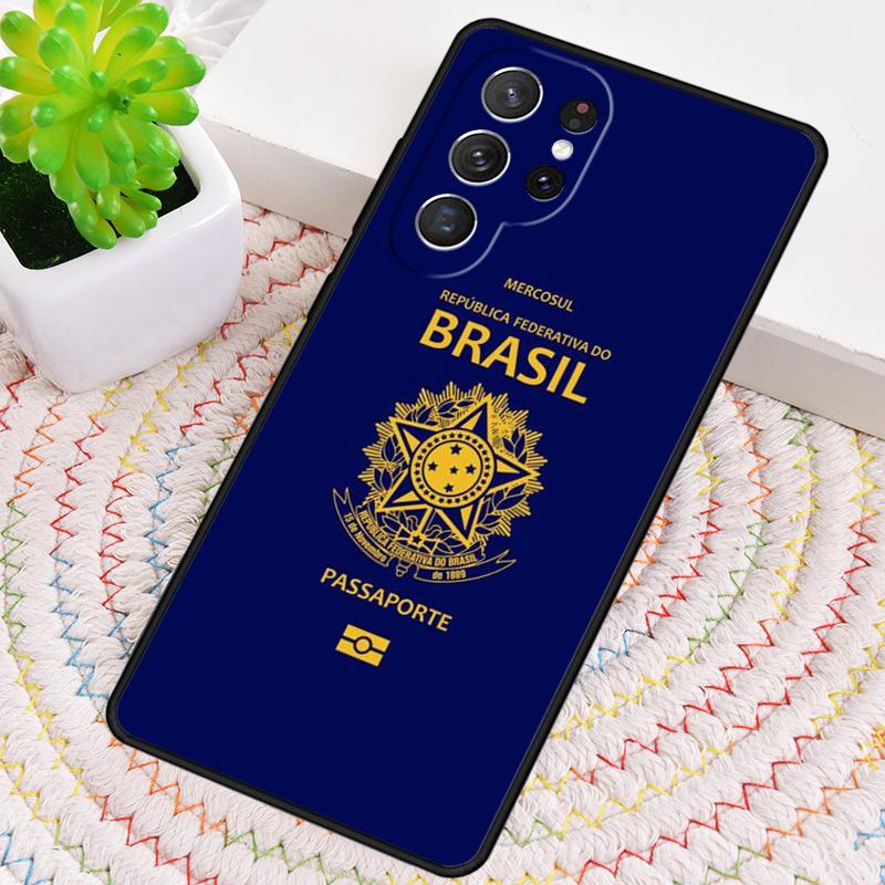 

Brazil Passport soft Phone Case for Samsung Galaxy note 10 pro S26 Ultra S23 S24 FE S25 S21 S22 PLUS shockproof Cove Galaxy S23