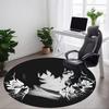 1PC Anime Character Office Round Rug, Non-slip, Soft and Durable Office Rug for Interior Decoration, Perfect for Office, Beautiful Decoration