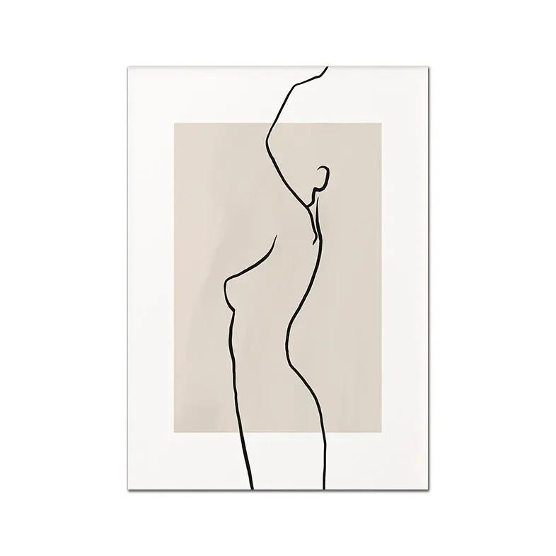Skandinavische Minimalistische Wandkunst Minimalistischer Druck Leinwandbild Poster für Schlafzimmer Moderne Heimdekoration
