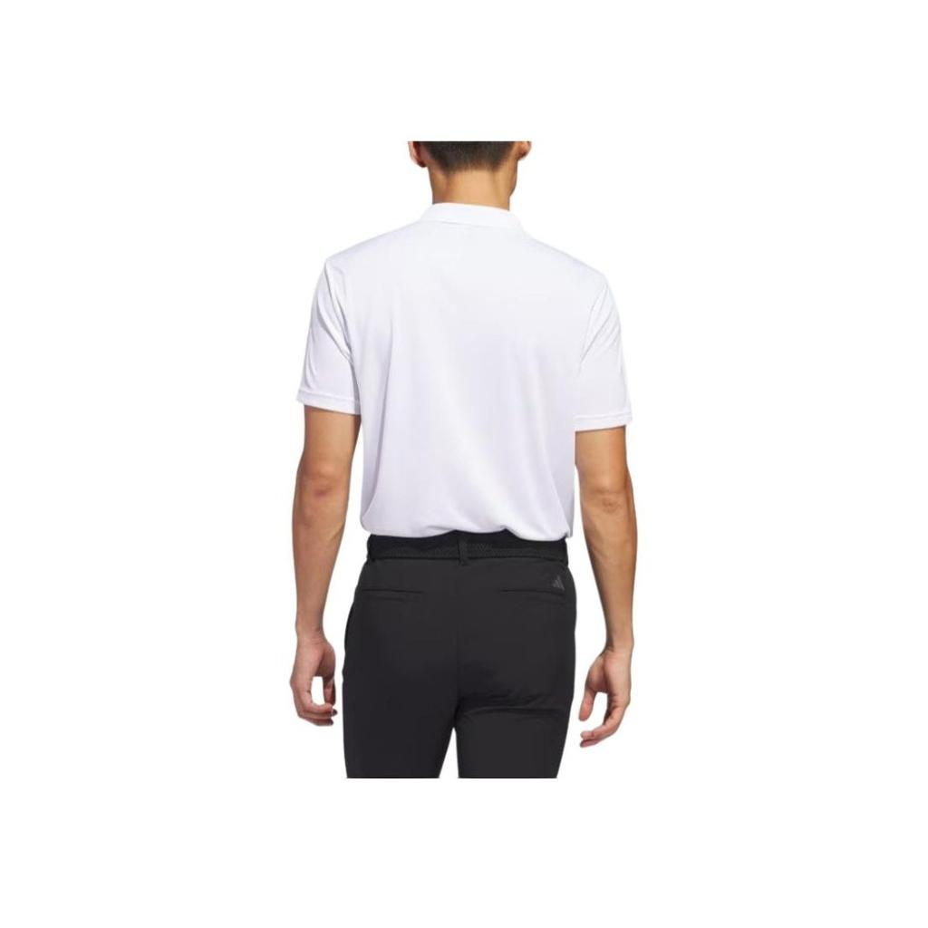 Adidas Core Performance Primegreen Golf Logo Straight Fit Polo Shirt Men Tops White IU4441
