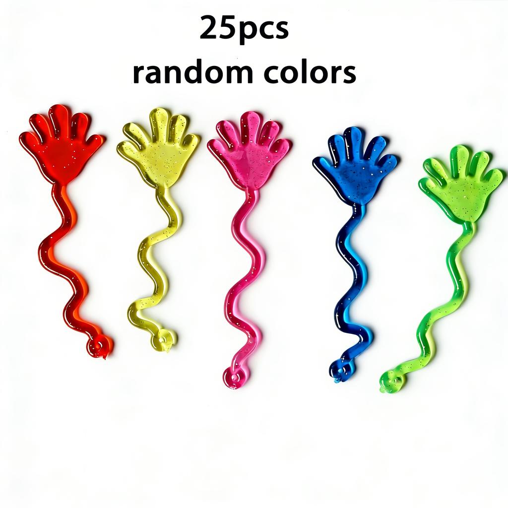 1PC Mini Stretchy Sticky Hand Toy,Funny Prank Toy for Kids,Colorful Rubber Finger,Party Favor Sensory Bag Filler Classroom Prize