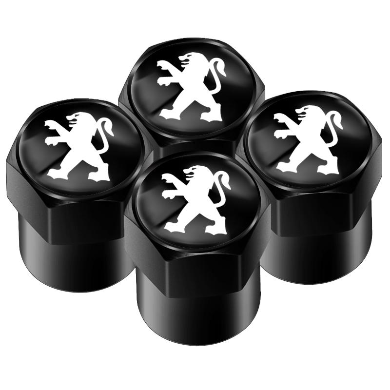 

4PCS Car Wheel Tire Air Valve Caps Stem Cover For Peugeot Car accessories