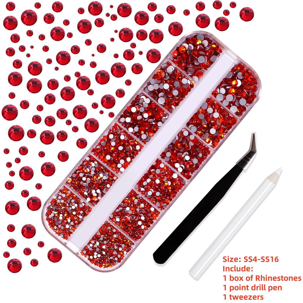 1 Box Luxus Glänzende Diamant Nagelkunst Strasssteine Stein Strass Glas 3D Nägel Zubehör Schmuck AB/Bunt Hotfix Maniküre Dekorationen#