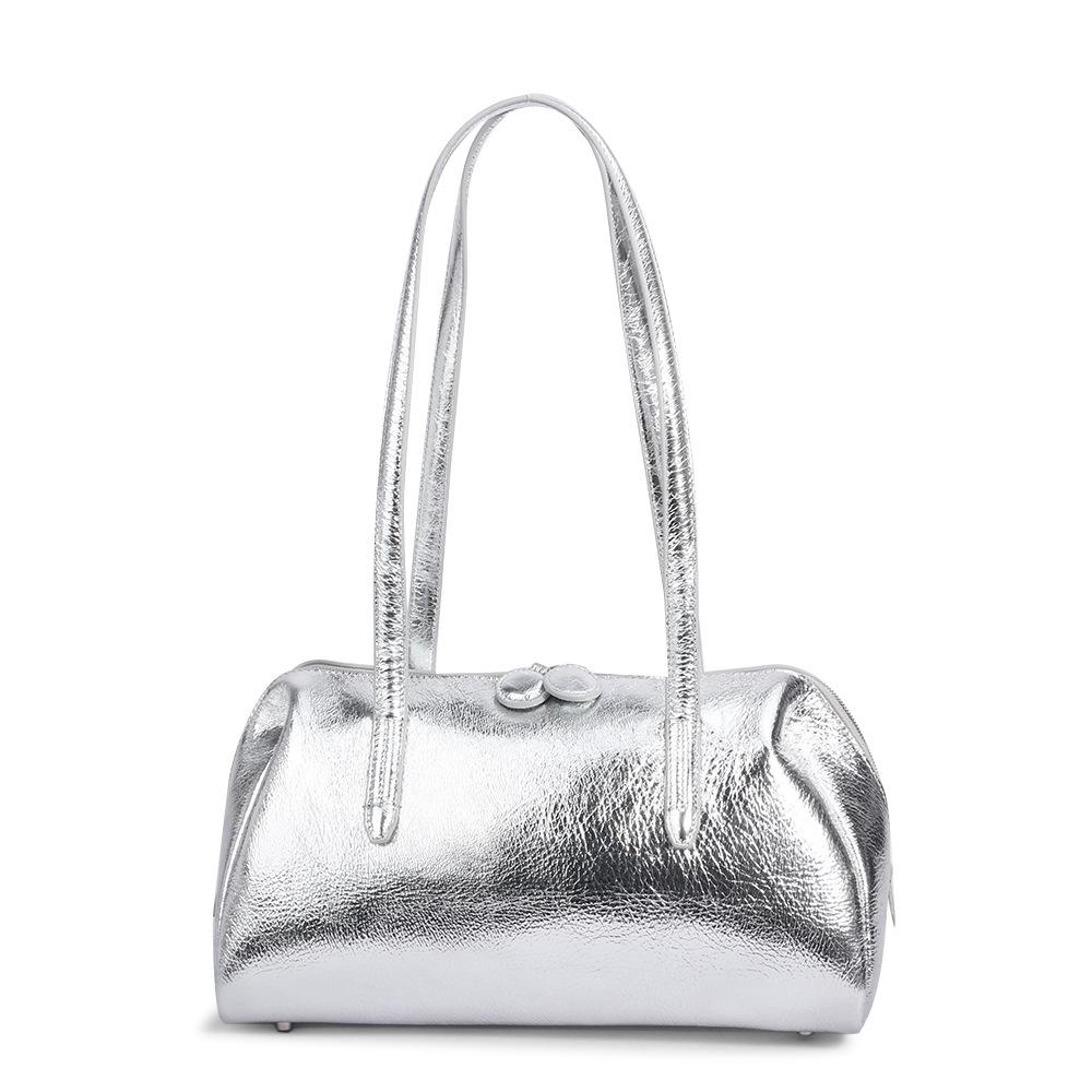 

Сумка-подмышка Niche Design Retro Texture Advanced Sense с большой емкостью для поездок на работу через плечо серебряный