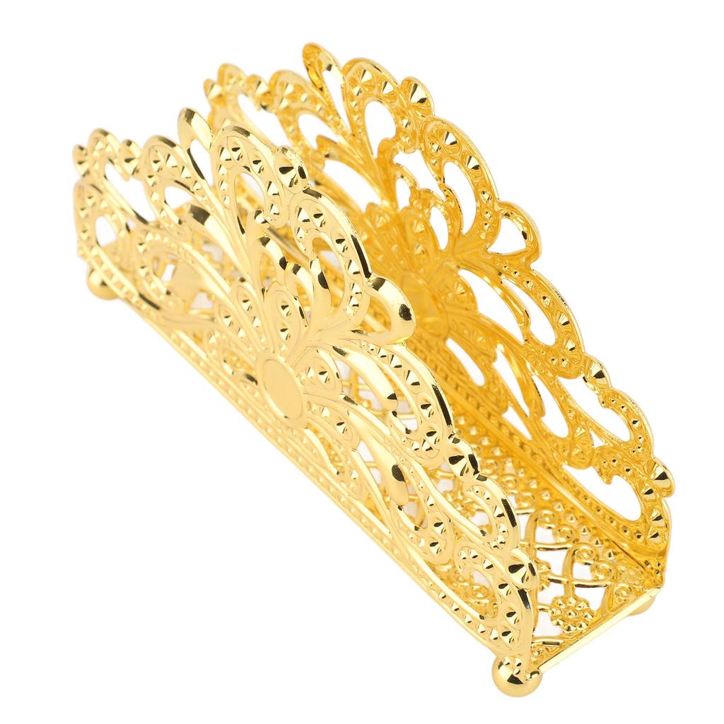 Tischserviettenhalter Gold Eisenkunst Stehender Serviettenorganizer Ständer für Hotel Restaurant Zuhause Esstisch Blumenmuster