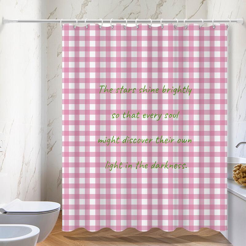 LISM Illustrated Polyester Shower Curtain
