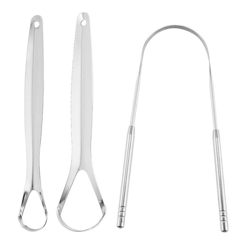 Stainless Steel Titanium Tongue Scraper - Oral Hygiene Tool for Tongue Cleaning