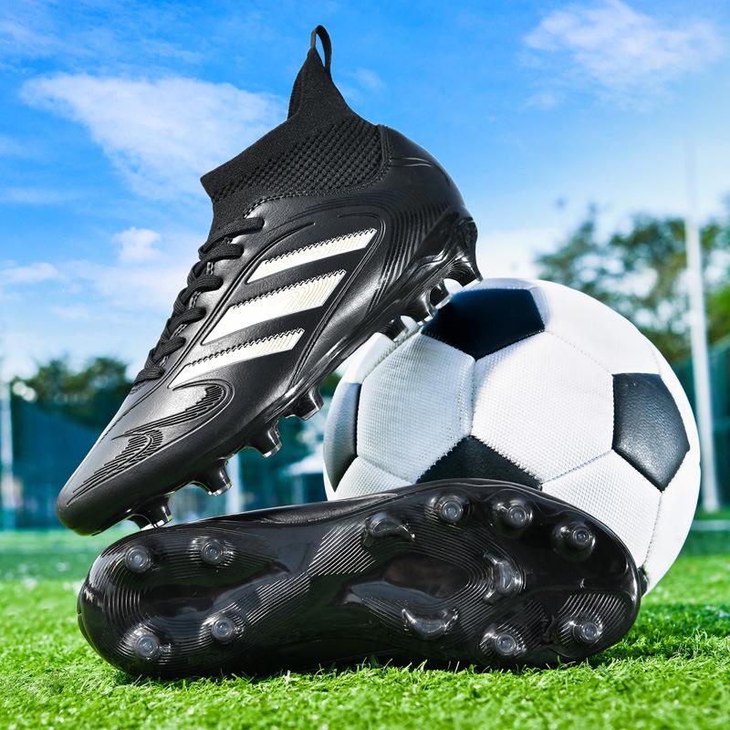 Football shoes men s and women s high-top artificial grass AG spikes football sneakers youth student training sneakers 34