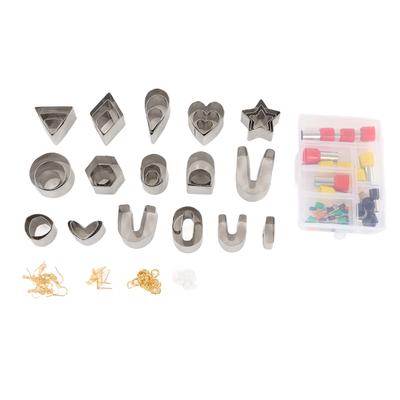 Polymer Clay Ausstecher Set 126 Teile Ton Ausstecher Ohrhaken Ohrstecker Polymer Clay Ohrring Set für DIY Schmuckherstellung
