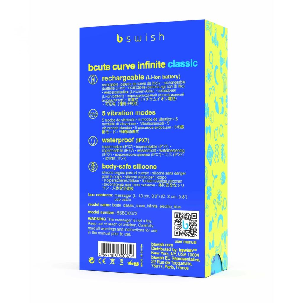 B Swish - Bcute Curve Classic G-Spot Vibrator Blue