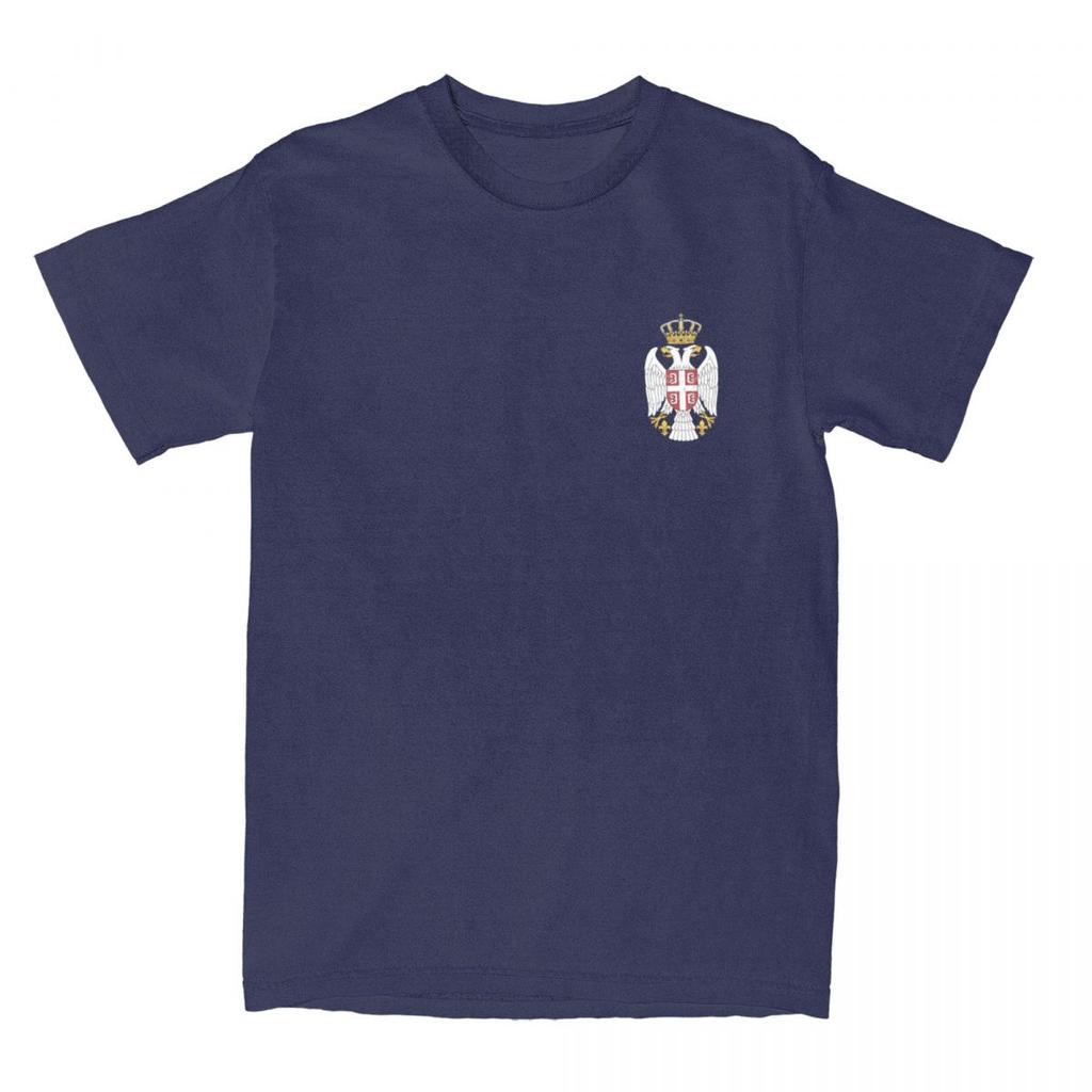 Haikyu T-Shirt Serbian Flag Symbol 100% Cotton T Shirts Fashion Tshirt for Man Summer Y2K Basic Casual Short Sleeve Tees