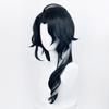 Genshin Impact Regrator Pantalone Cosplay Wigs Glasses Pantalone Fatui Dark Blue  Wigs + Free Wig Cap
