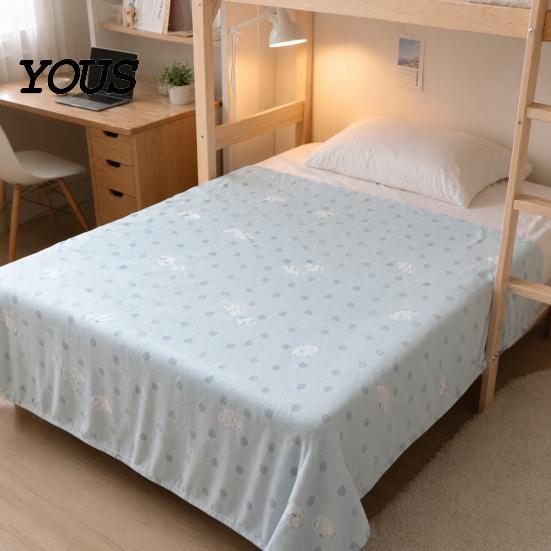 Playful Design Blanket Polka Dots Nap Blanket, Double-Sided Flannel Lightweight And Breathable Air Conditioner for Office Dorm Home, Soft Cozy