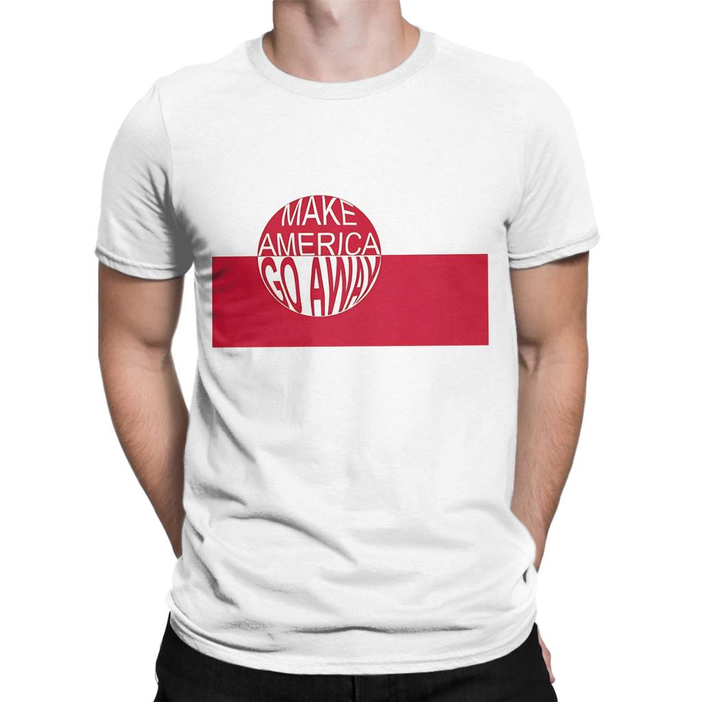 Harajuku MAGA Make America Go Away  T Shirt Cotton Short Sleeve Greenland Crewneck Summer TopsTops