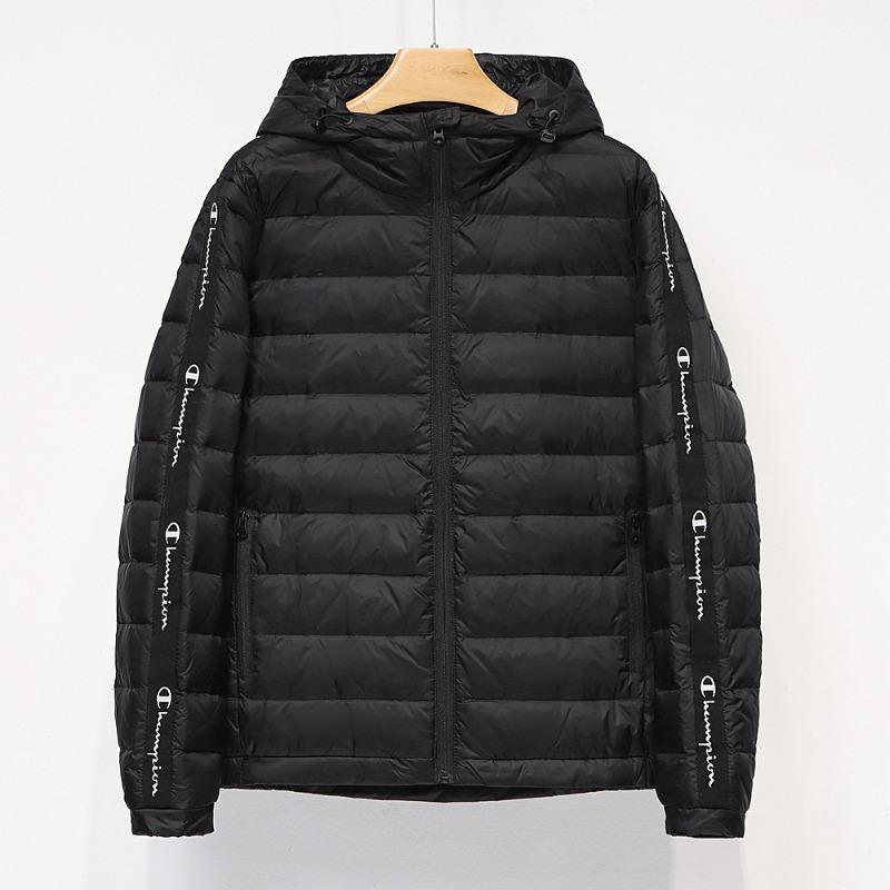Winter new fashion hooded light and warm men's slim casual white duck down autumn and winter down jacket