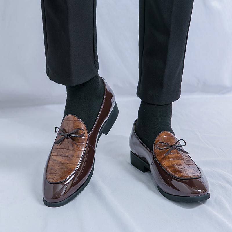 Spring Wedding Groomsmen Shoes Leather Men Casual Shoes Luxury Brand Mens All-match Flat Loafers Moccasins Slip on Driving Shoes