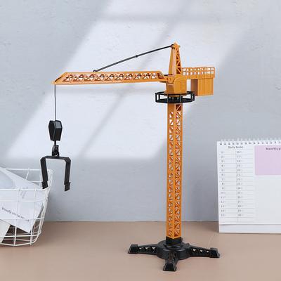 For Boys Gift Plastic Engineering Diecast Tower Crane Classic Construction Model Vehicle Loader Tractor Excavator Toys