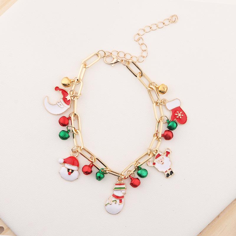 New Christmas bracelet snowflake pendant bracelet Christms Christmas multi-element alloy bracelet