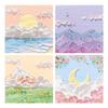 Customizable 3D Oil Painting Sticky Notes - Reusable Adhesive Notepads for Students' Rewards, Memos & Messages